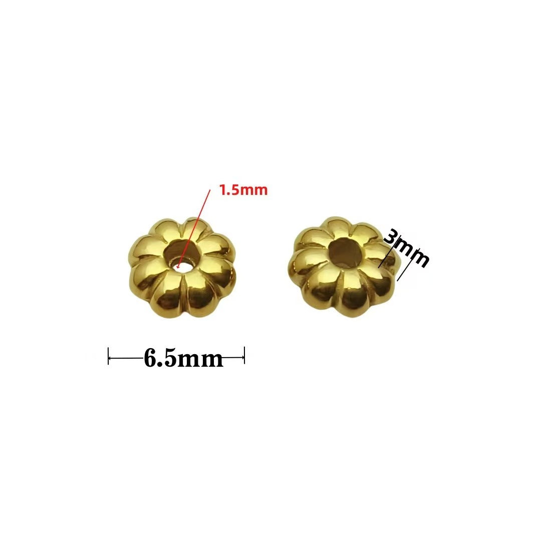 Stainless Steel Spacer Beads, 10pcs