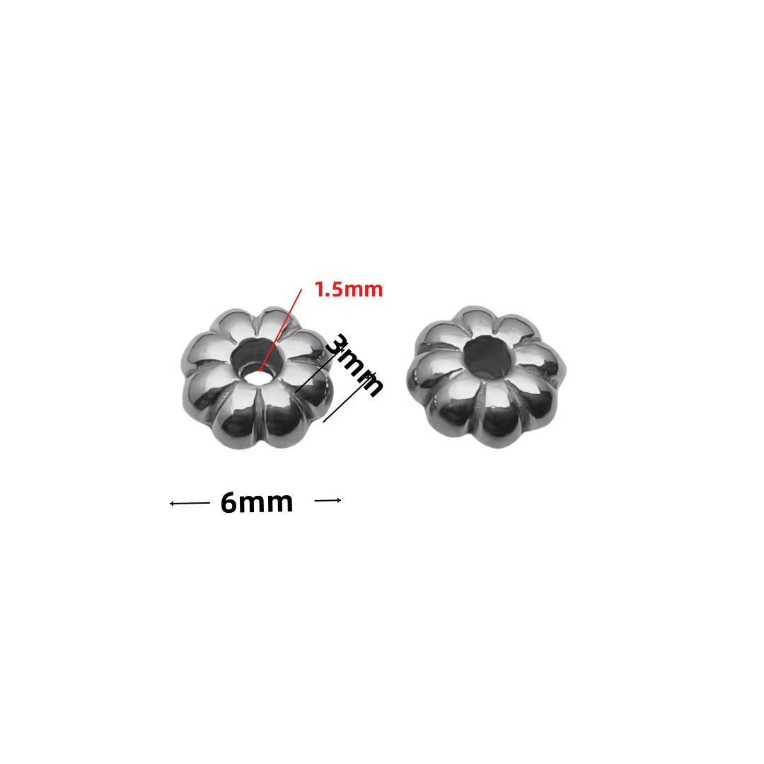 Stainless Steel Spacer Beads, 10pcs