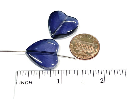 Smooth Transparent Large Heart Beads, 20mm, 50pcs