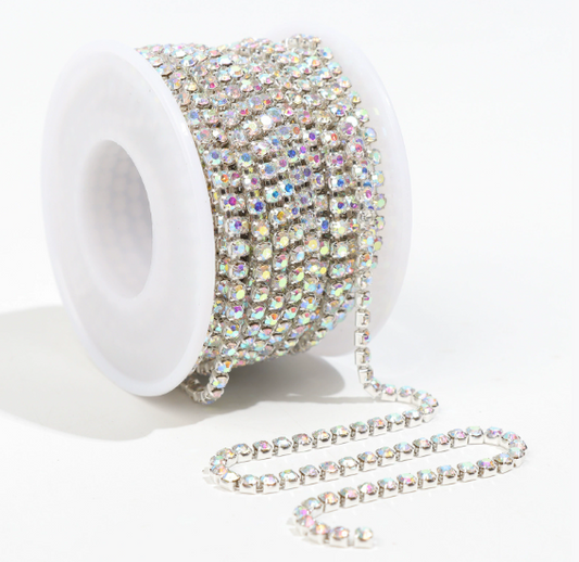 Cup Chains, Rhinestone Chain, 2 Rolls