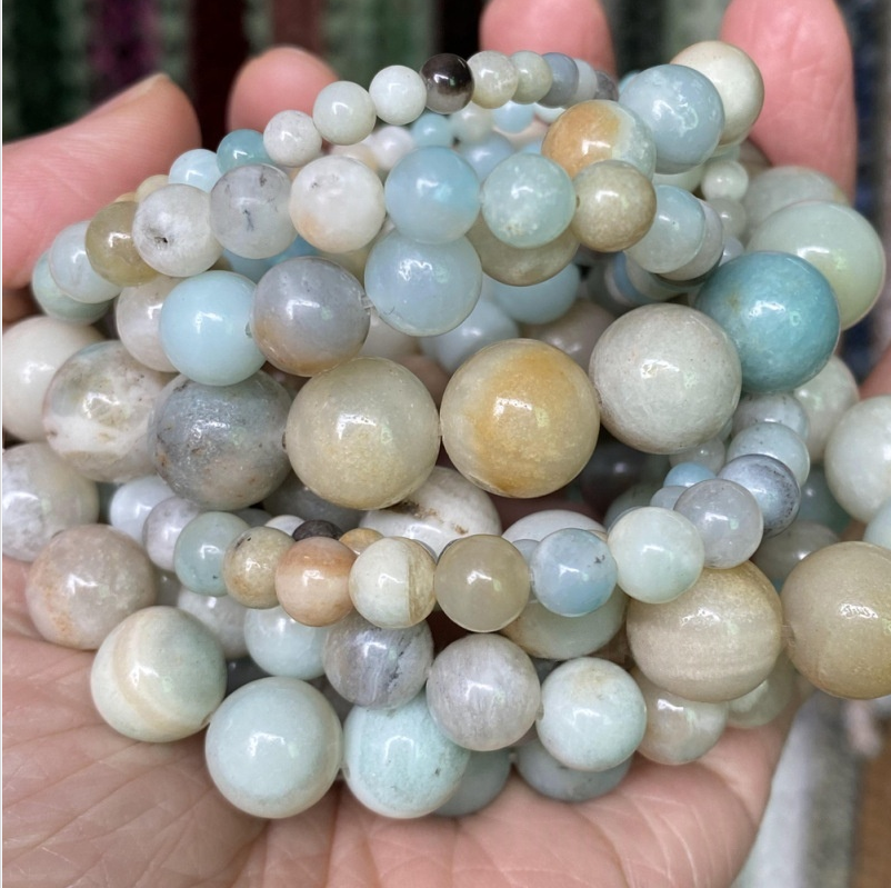 Natural Gemstone Beads, 4mm-12mm, Smooth Round ,1strand