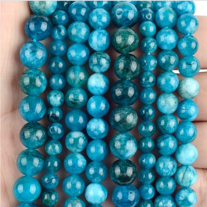 Natural Gemstone Beads, 4mm-12mm, Smooth Round ,1strand