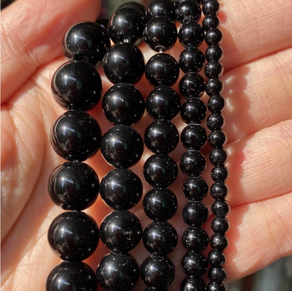 Natural Gemstone Beads, 4mm-12mm, Smooth Round ,1strand