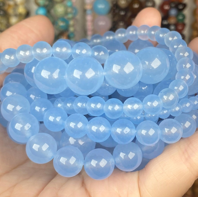 Natural Gemstone Beads, 4mm-12mm, Smooth Round ,1strand