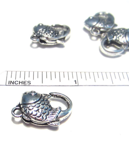 Lobster Claw Clasps,  Fish, 100pcs (JZ-1123)