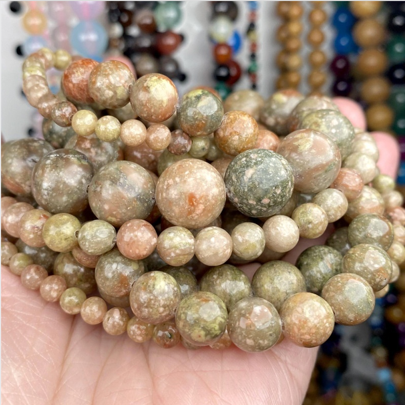 Natural Gemstone Beads, 4mm-12mm, Smooth Round ,1strand
