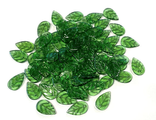 18mm Leaf Beads, Glass Beads, 420pcs
