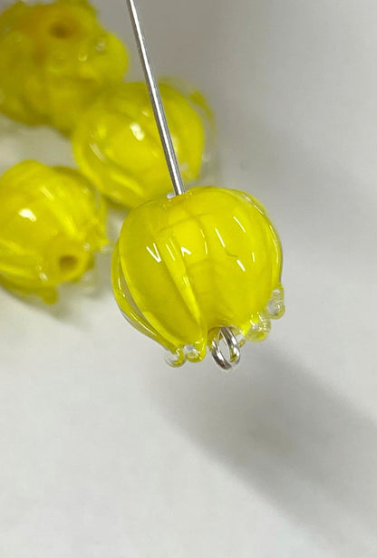 Lily of the Valley Flower Beads, Lampwork Beads, 12mm, 250pcs