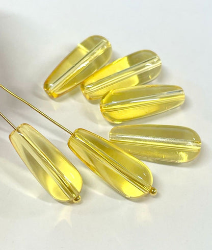 Smooth teardrops glass beads, 20mm, 260pcs
