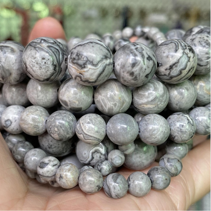 Natural Gemstone Beads, 4mm-12mm, Smooth Round ,1strand