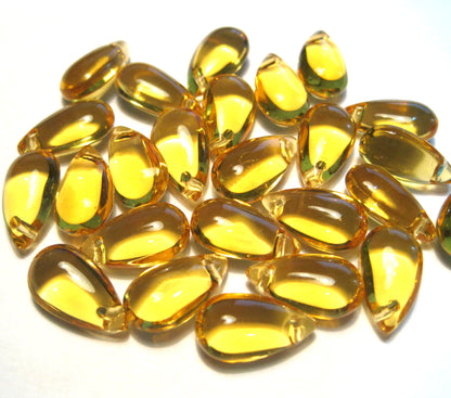 Smooth Teardrops, Glass, 13x7mm, 500pcs
