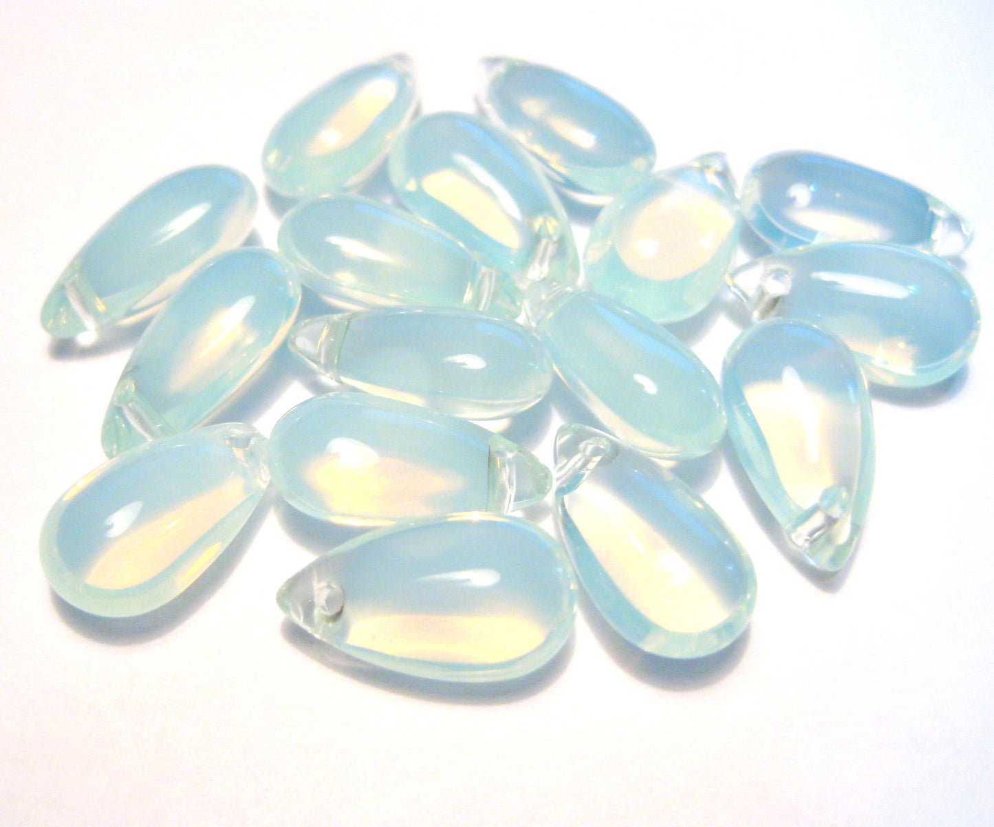 Smooth Teardrops, Glass, 13x7mm, 500pcs