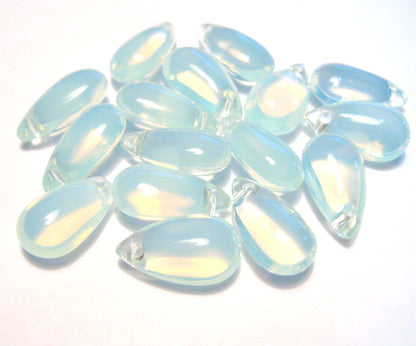 Smooth Teardrops, Glass, 13x7mm, 500pcs