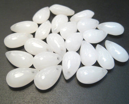 Smooth Teardrops, Glass, 13x7mm, 500pcs
