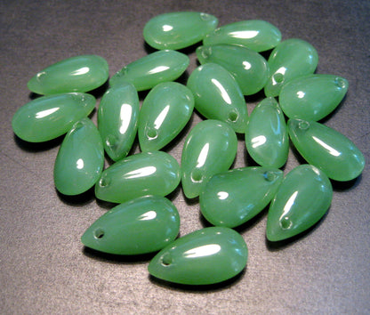 Smooth Teardrops, Glass, 13x7mm, 500pcs