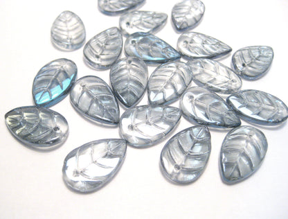 18mm Leaf Beads, Glass Beads, 420pcs