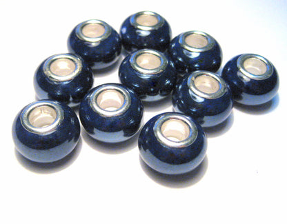 Ceramic Beads , Ceramic European Beads, Large Hole Rondelle Beads, 200pcs