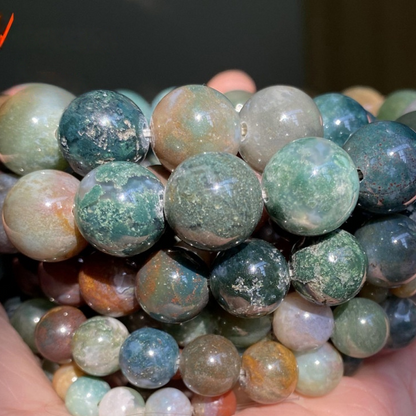Natural Gemstone Beads, 4mm-12mm, Smooth Round ,1strand