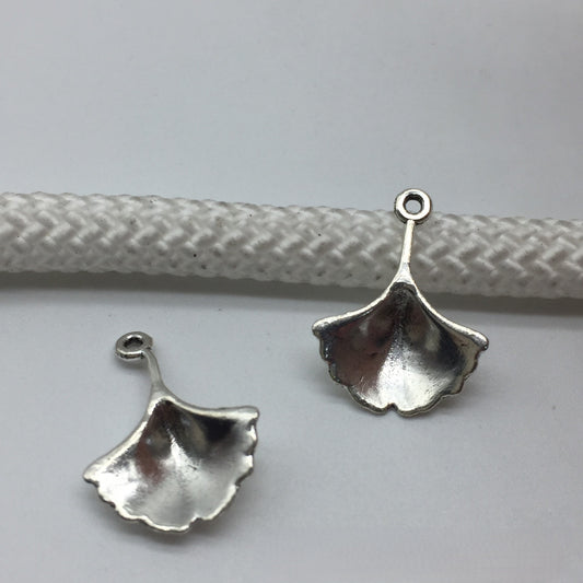 Antique Silver Ginkgo Leaf Charms Pendant, 20x15mm, 300pcs
