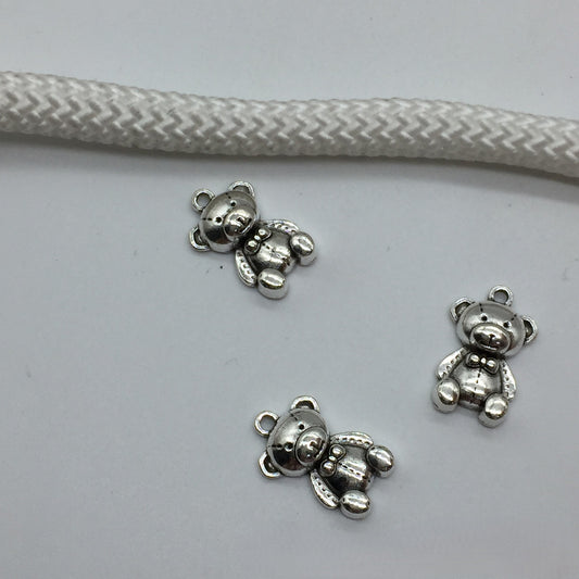 Antique Silver Bear Charms Pendant, 300pcs