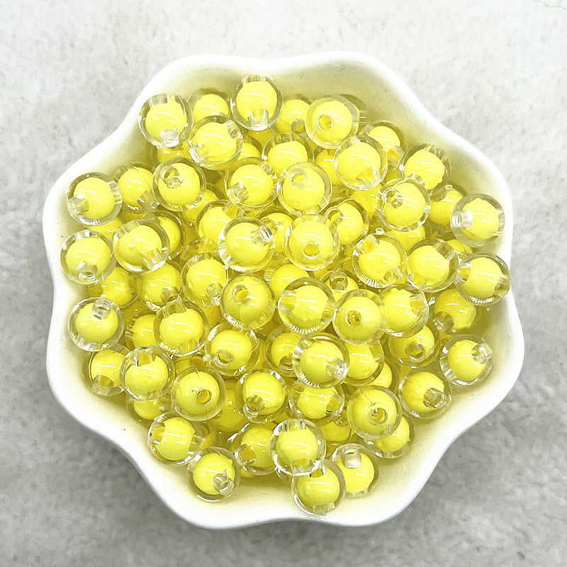 Acrylic beads, with internal color, with holes,8-12mm,500 grams