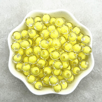 Acrylic beads, with internal color, with holes,8-12mm,500 grams