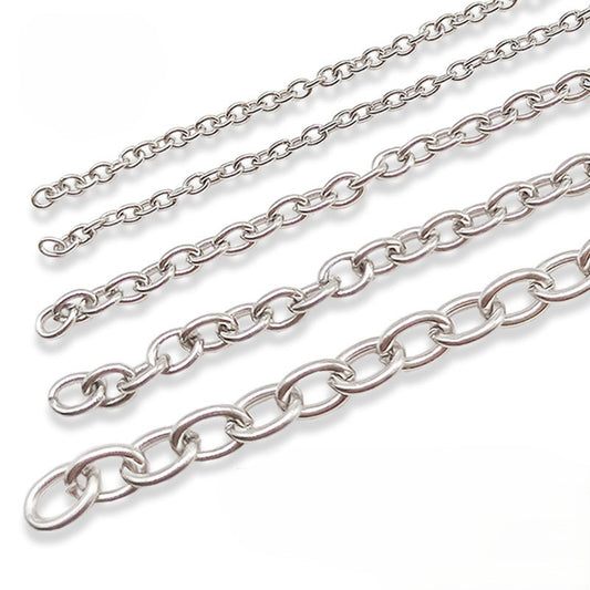 Stainless Steel Cable Chain, 1.5mm-8mm, 10 Meters