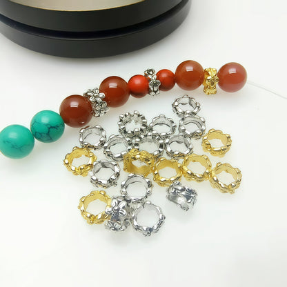 large Hole Spacer Alloy beads, 50pcs