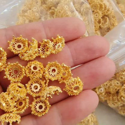 Alloy Bead Caps, Flower Caps, Filigree Caps,9-16mm