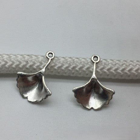 Antique Silver Ginkgo Leaf Charms Pendant, 20x15mm, 300pcs