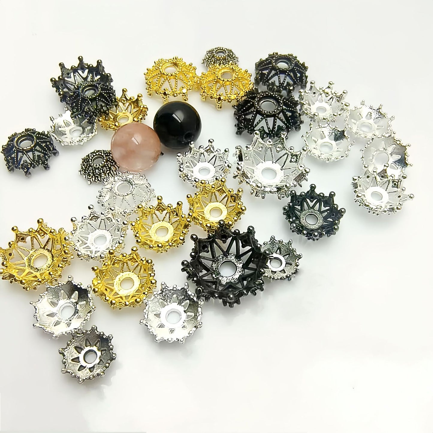 Alloy Bead Caps, Flower Caps, Filigree Caps,9-16mm