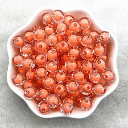 Acrylic beads, with internal color, with holes,8-12mm,500 grams