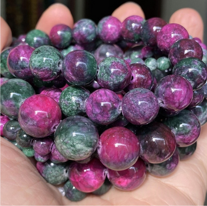 Natural Gemstone Beads, 4mm-12mm, Smooth Round ,1strand