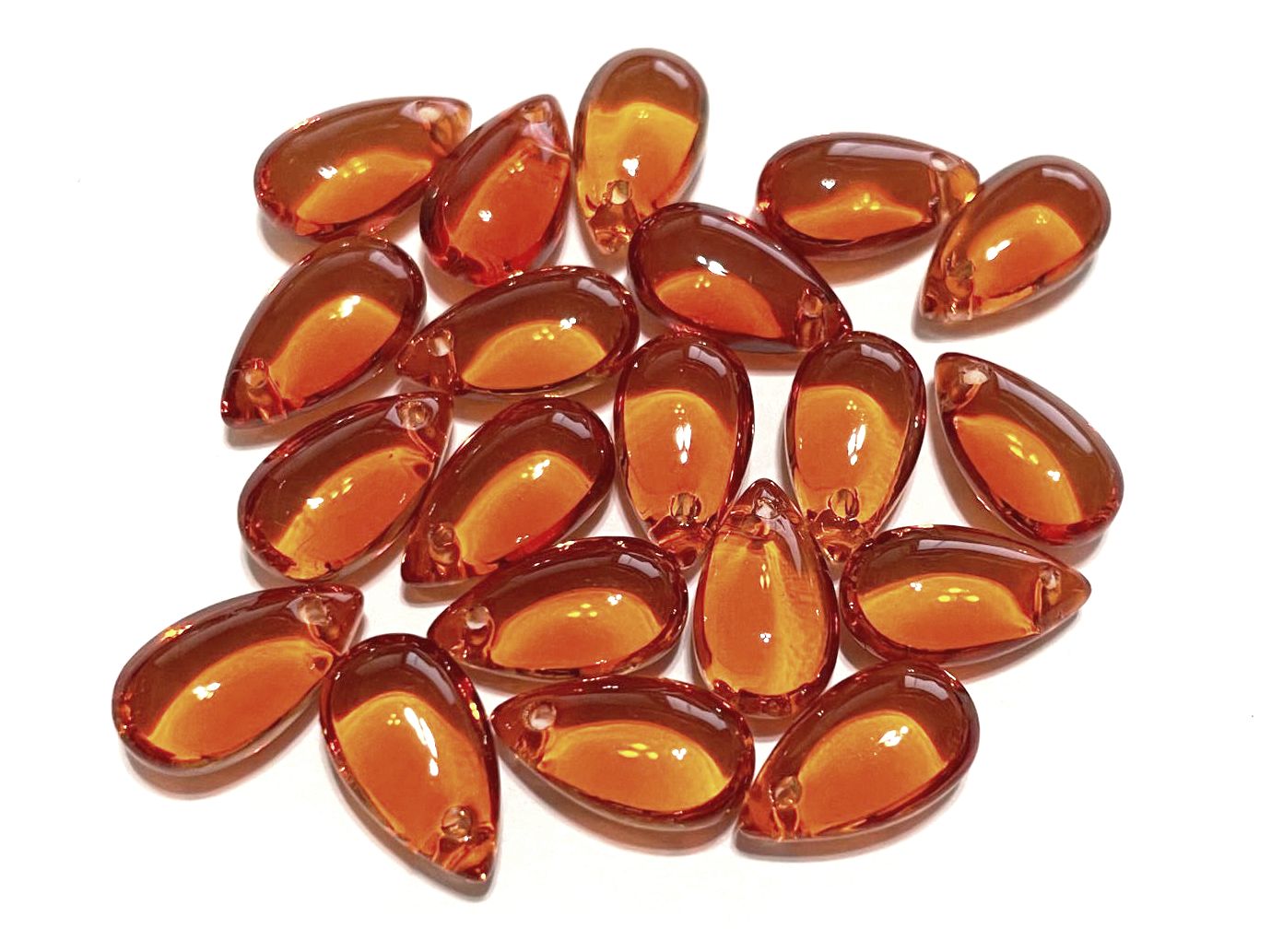 Smooth Teardrops, Glass, 13x7mm, 500pcs