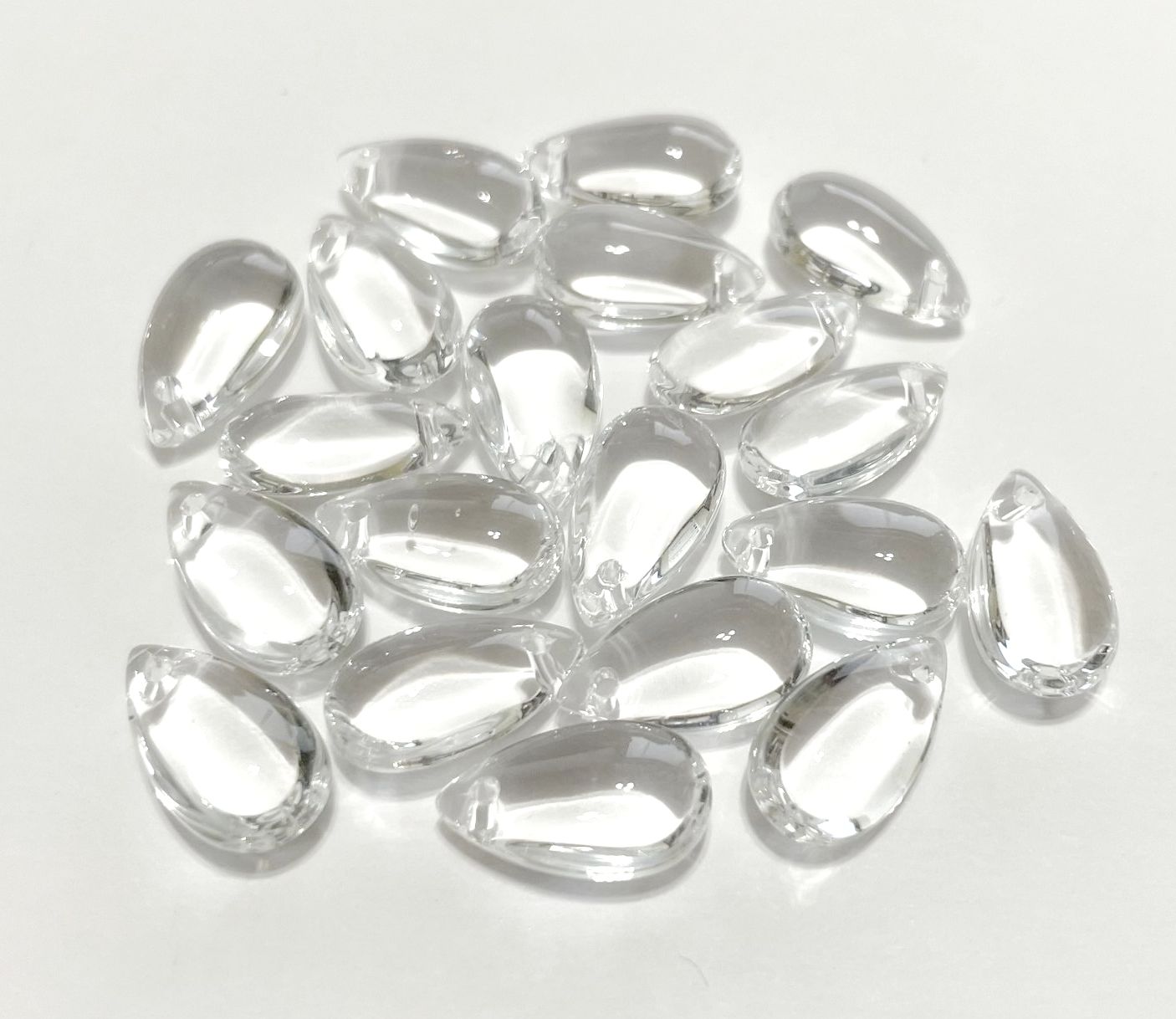 Smooth Teardrops, Glass, 13x7mm, 500pcs