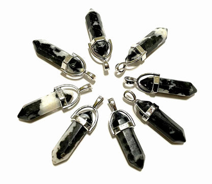 Gemstone Point Pendants, 50pcs