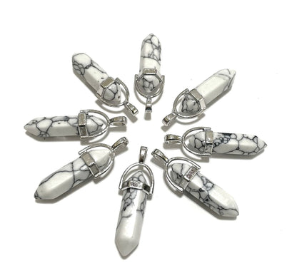 Gemstone Point Pendants, 50pcs