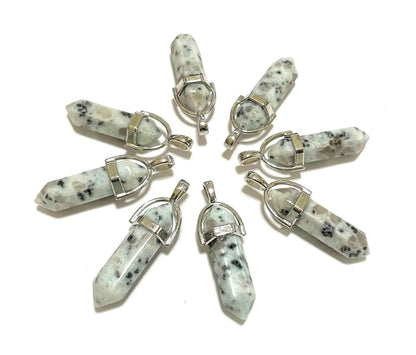 Gemstone Point Pendants, 50pcs