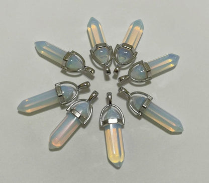 Gemstone Point Pendants, 50pcs