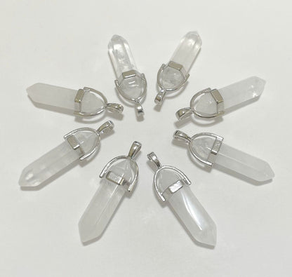 Gemstone Point Pendants, 50pcs