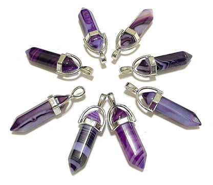 Gemstone Point Pendants, 50pcs
