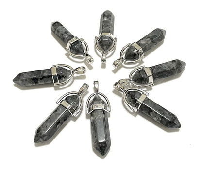 Gemstone Point Pendants, 50pcs