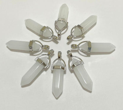 Gemstone Point Pendants, 50pcs