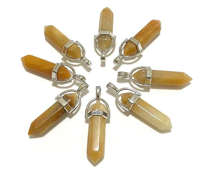 Gemstone Point Pendants, 50pcs