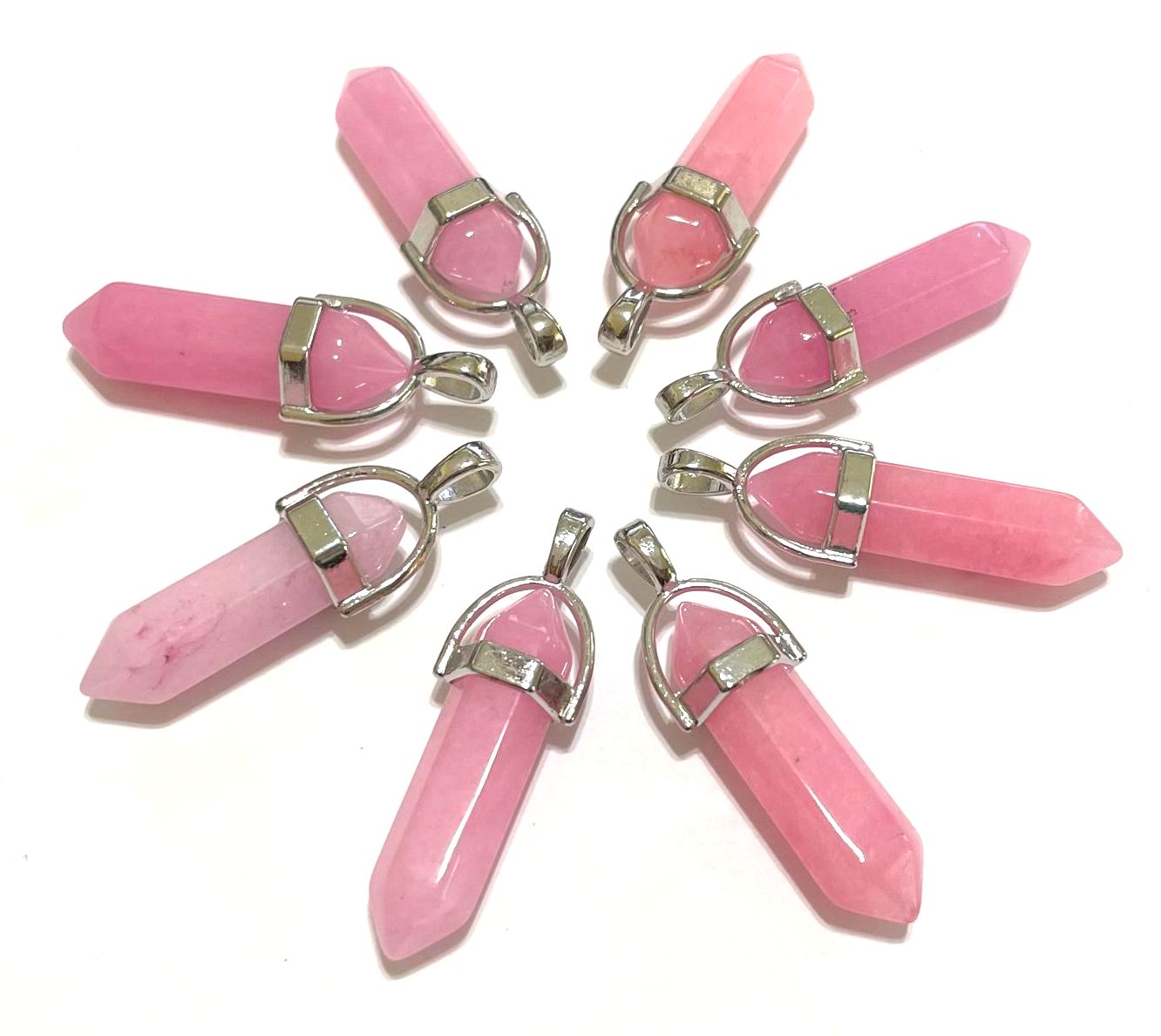 Gemstone Point Pendants, 50pcs