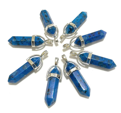 Gemstone Point Pendants, 50pcs