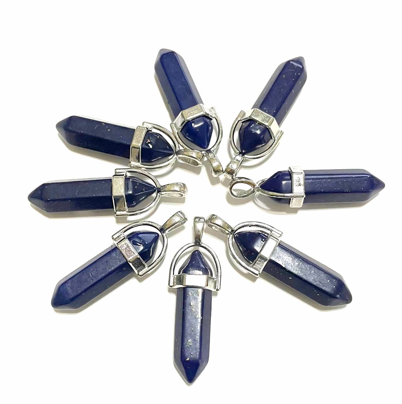 Gemstone Point Pendants, 50pcs