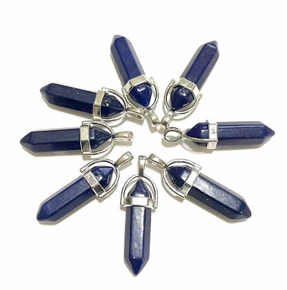Gemstone Point Pendants, 50pcs