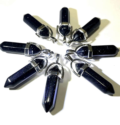 Gemstone Point Pendants, 50pcs