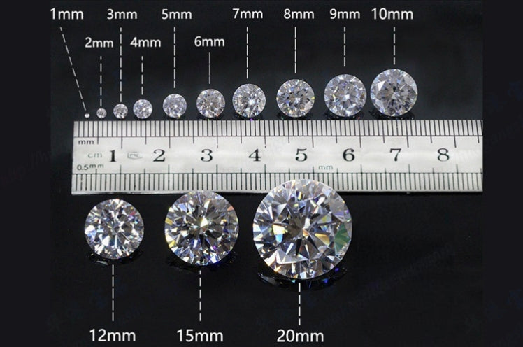 4-14mm,  Cubic Zircon Beads, Round ,50 pcs